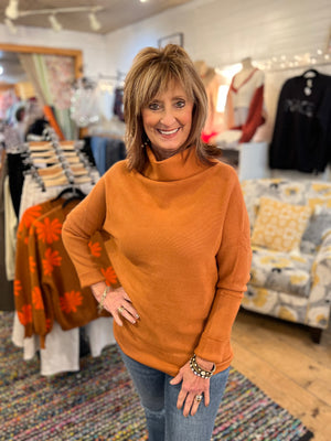 Ribbed Mock Neck Sweater (more colors!)