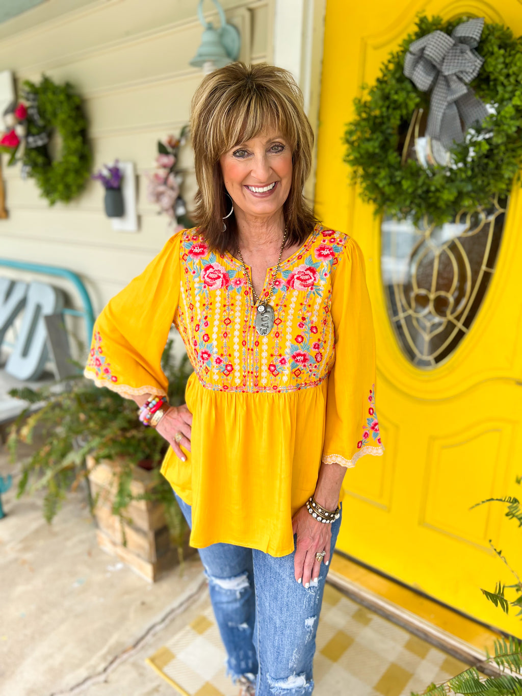 Festival of Marigolds Top
