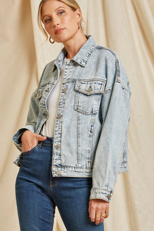 Denim Rhinestone Jacket