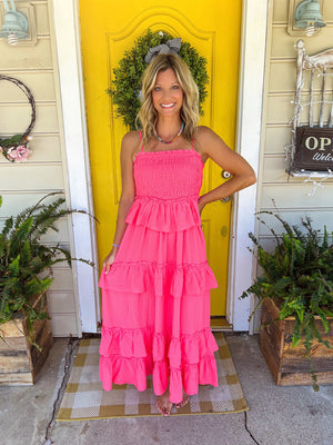 Fuchsia Frills Dress