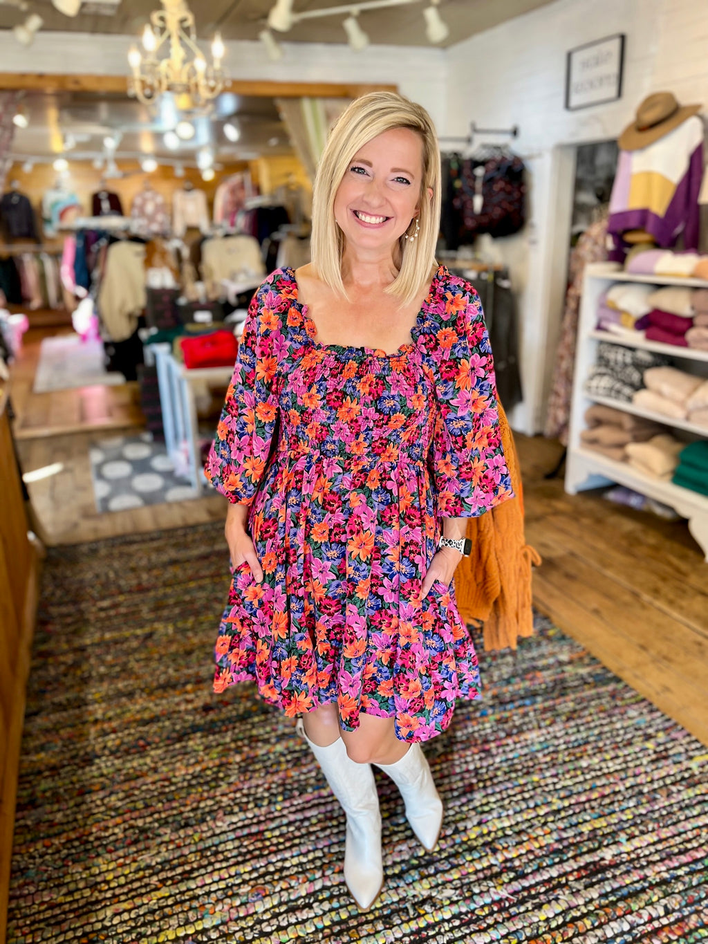Fall Floral Dress