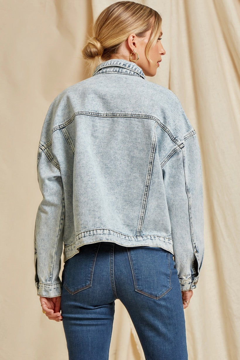 Denim Rhinestone Jacket