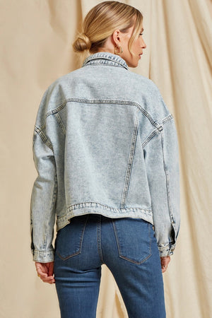 Denim Rhinestone Jacket